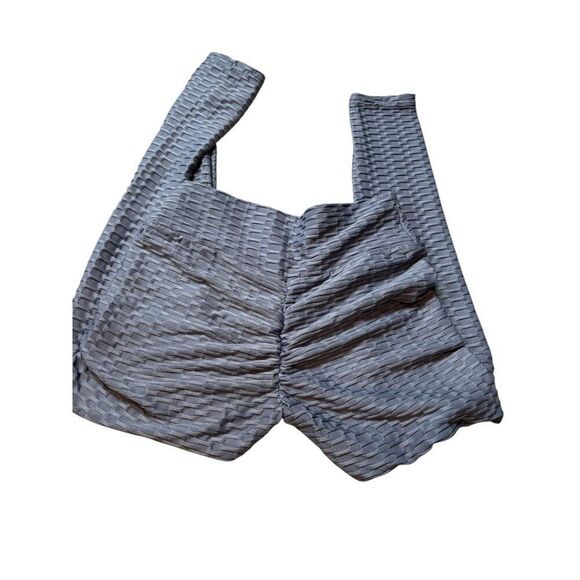 High-Waisted Honeycomb Pattern Leggings L/XL By New Mix - Picture 5 of 11